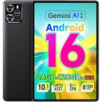 Android16タブレット 10インチ AI最適化OS アンドロイド 薄型 Amazon.co.jp: タブレット Android 16 【2026新登場＆AI最適化OS